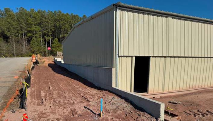 LH hangar construction